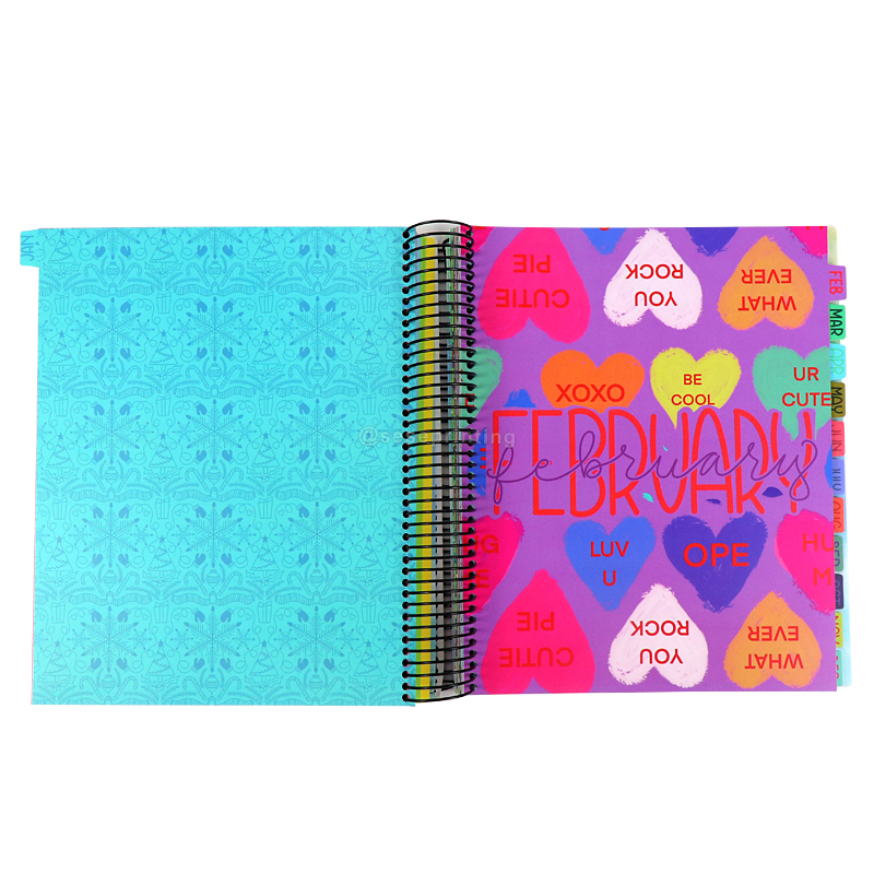 Custom PVC Cover Planner Printing Spiral Notebook Magic Journal