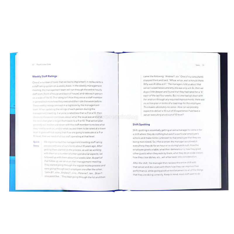 OEM Custom Book Publishing Hardcover Cookbook Recipe Book Print