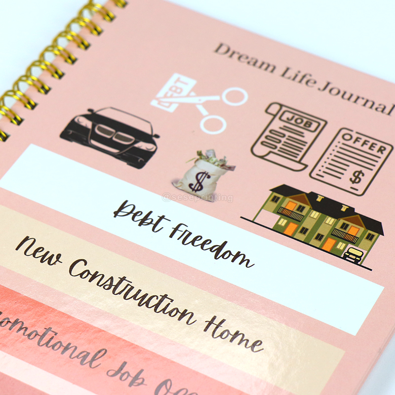 Custom Life Journal Spiral Healthy Weight Loss Planner Printing