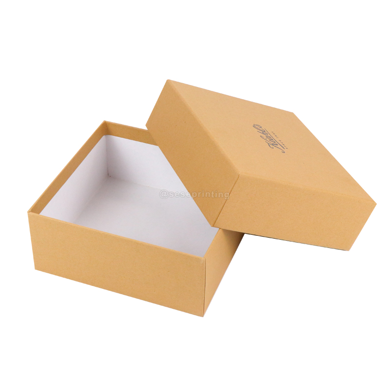 Custom Size Lid and Base Box Thick Kraft Paper Packaging Box