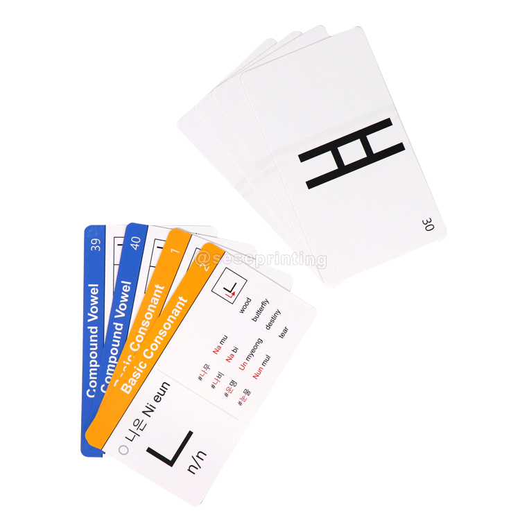 Custom Flashcards Printing Educational Cognitive Cards With Box