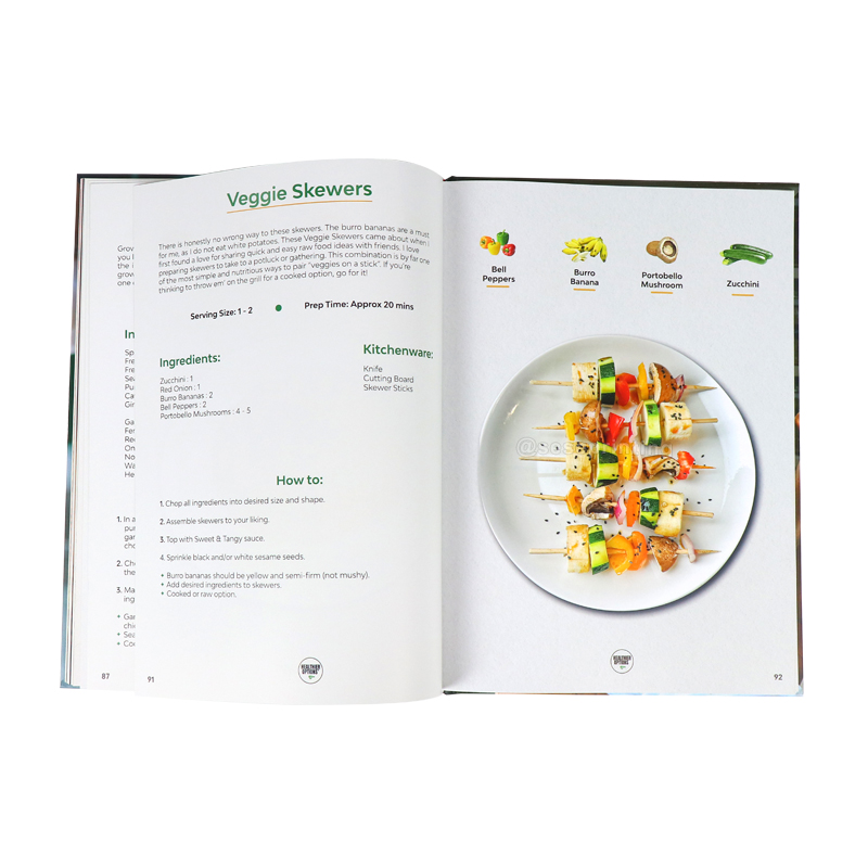 Hardcover Book Printing Recipe Book Custom Cookbook Manufacturer
