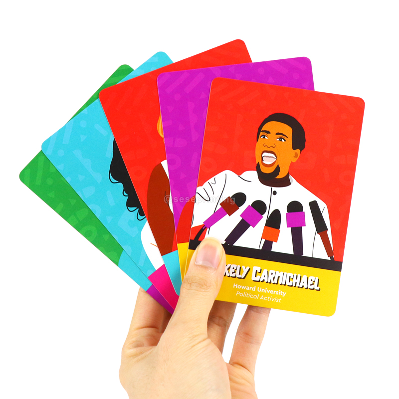 Custom Educational Card Game Printing Black History Flashcards