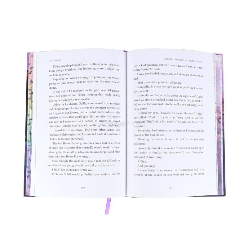 Custom Size Hardcover Book Printing with Gradient Sprayed Edges
