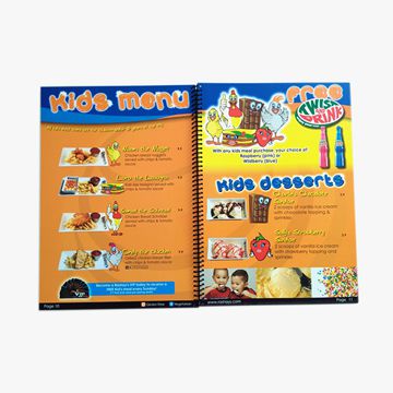 Full color wire binding cookbook printing