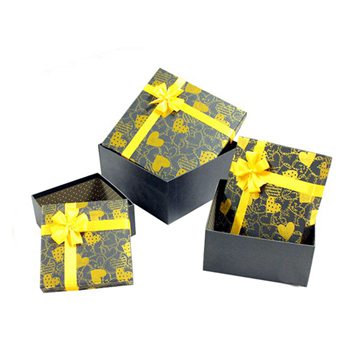 Hard Paper Gift Boxes - Promotional Yellow Printed