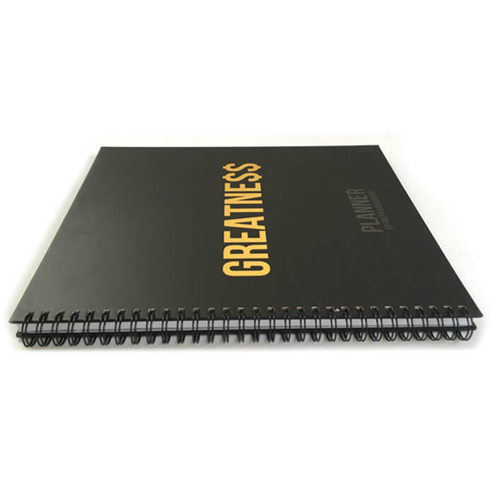 Custom Gold Twin-Wire Binding Planner Notebook