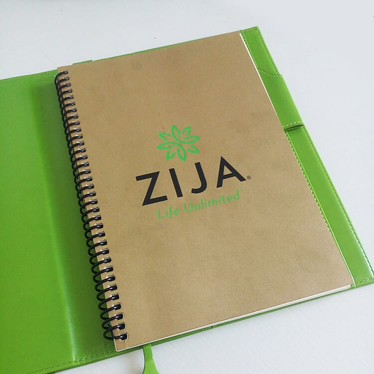 Custom leather refillable planner printing