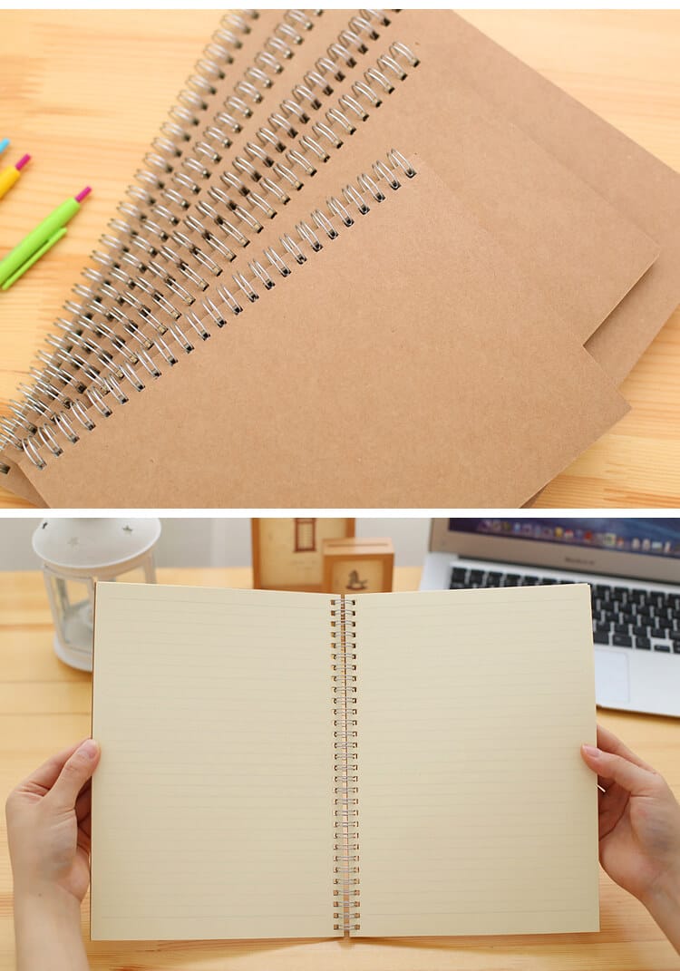 well design Custom Spiral Notebook - Kraft Notebook Printing