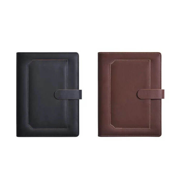 Custom PU Leather Cover Notebook With Zipper Pocket high quality