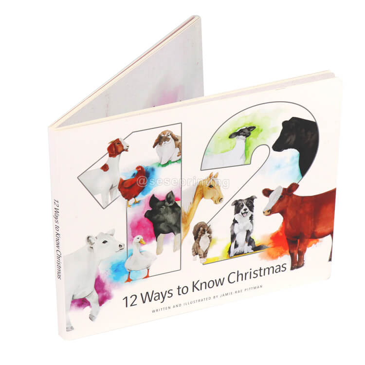 Custom Hardcover Children Kid Board Books Christmas Cardboard Book Printing