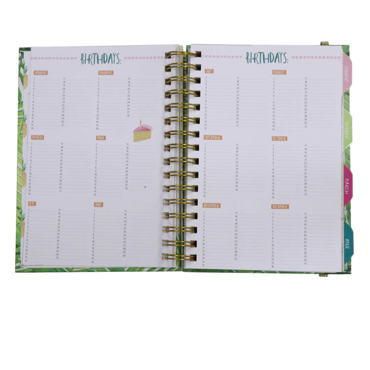 Custom A5 Notebook Printing Happy Planners YO Binding Monthly Weekly Daily Planner