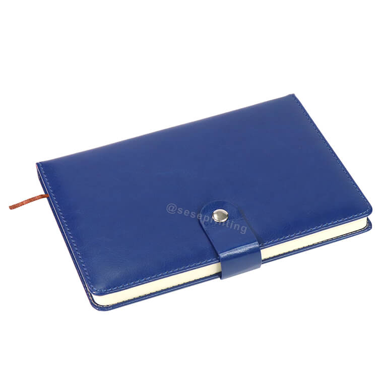 Custom A5 Pu Leather Hard Cover Notebook Diary with Pen Holder
