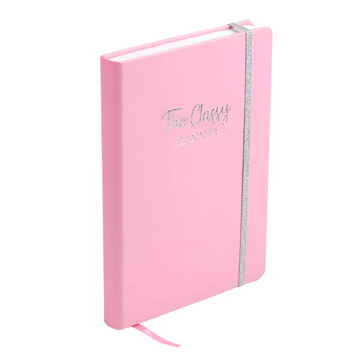 Customize A5 Pink Daily Weekly Planner Leather Cover Classy Planner Notebook with Calendar
