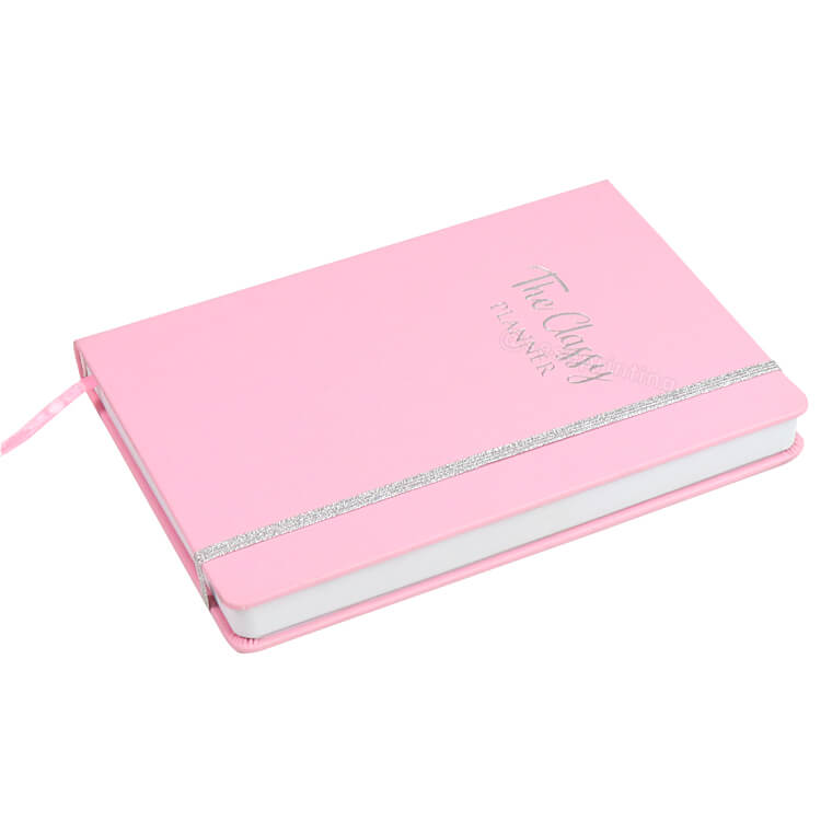 Customize A5 Pink Daily Weekly Planner Leather Cover Classy Planner Notebook with Calendar