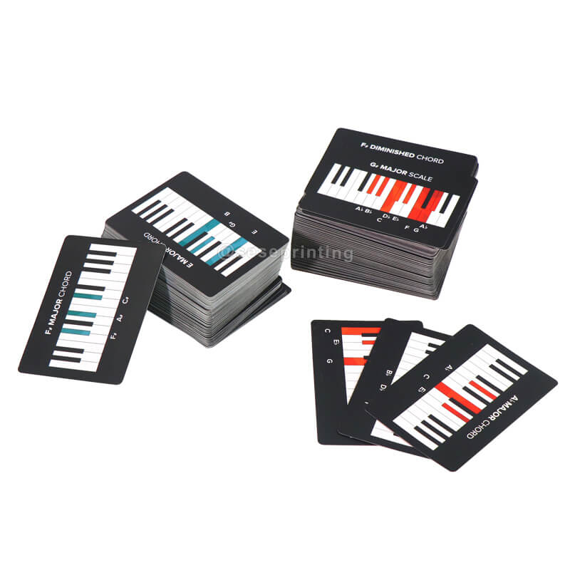 Customized Printed Flash Cards Full Color Music Learning Card Kids Flashcards