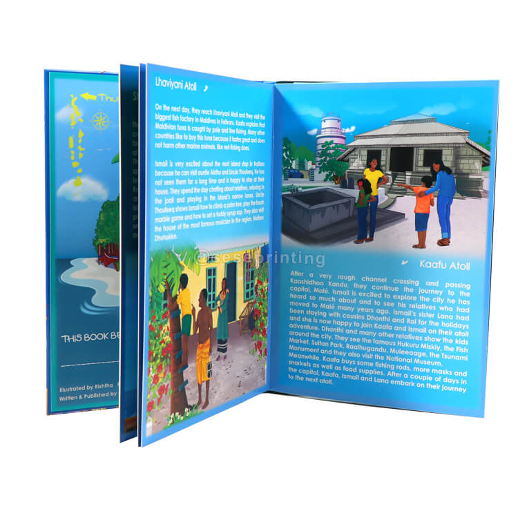 Custom Ocean Picture Books Hardcover Board Book Pop Up Children Book Printing