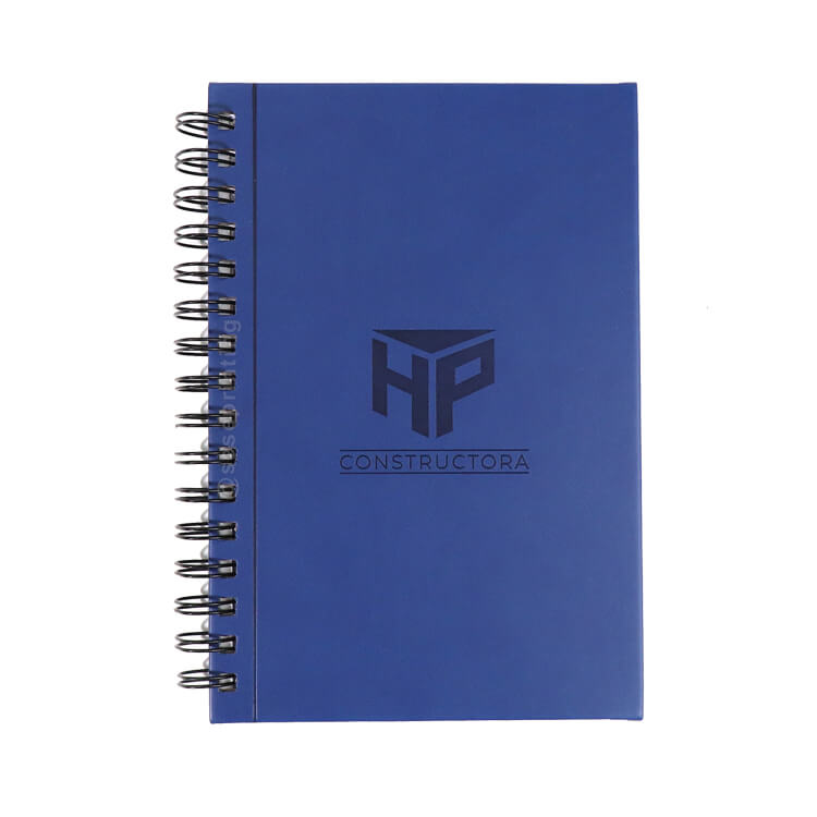 Private Label A5 Hardcover Journal Leather Custom Printed Spiral Binding Notebook with Sublimation Logo