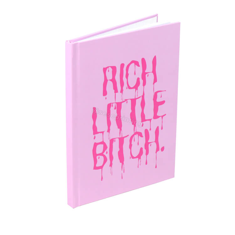 Custom Printing Pink Blank Inside Page Notebook Hardcover Daily Reflection Journal Planner