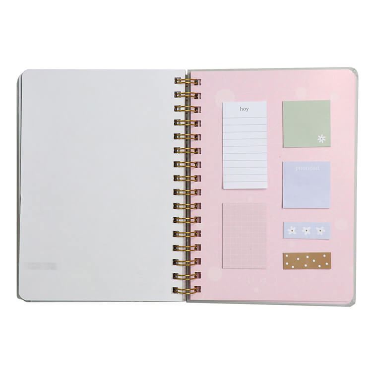 Custom Monthly Planner Printing Composition Notebook Journal Spiral Notebook with Sticky Notes