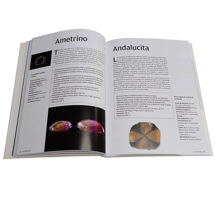 Custom Book Printing Paperback Mineral Textbooks for Students Education Book Offset Printing Services