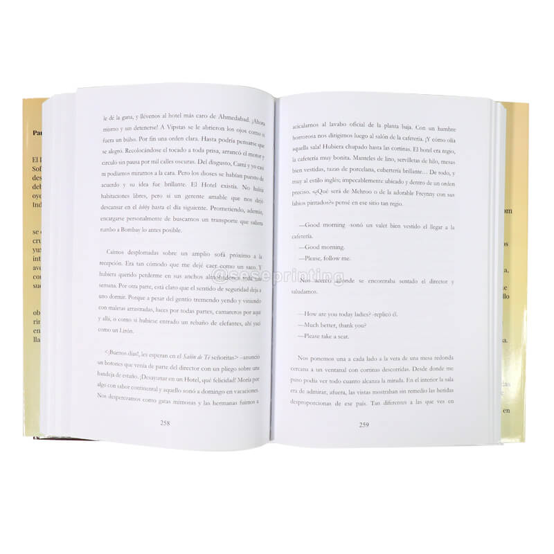 Hardcover Book Printing Service Custom Printing Novel Publishing Book with Dust Jacket