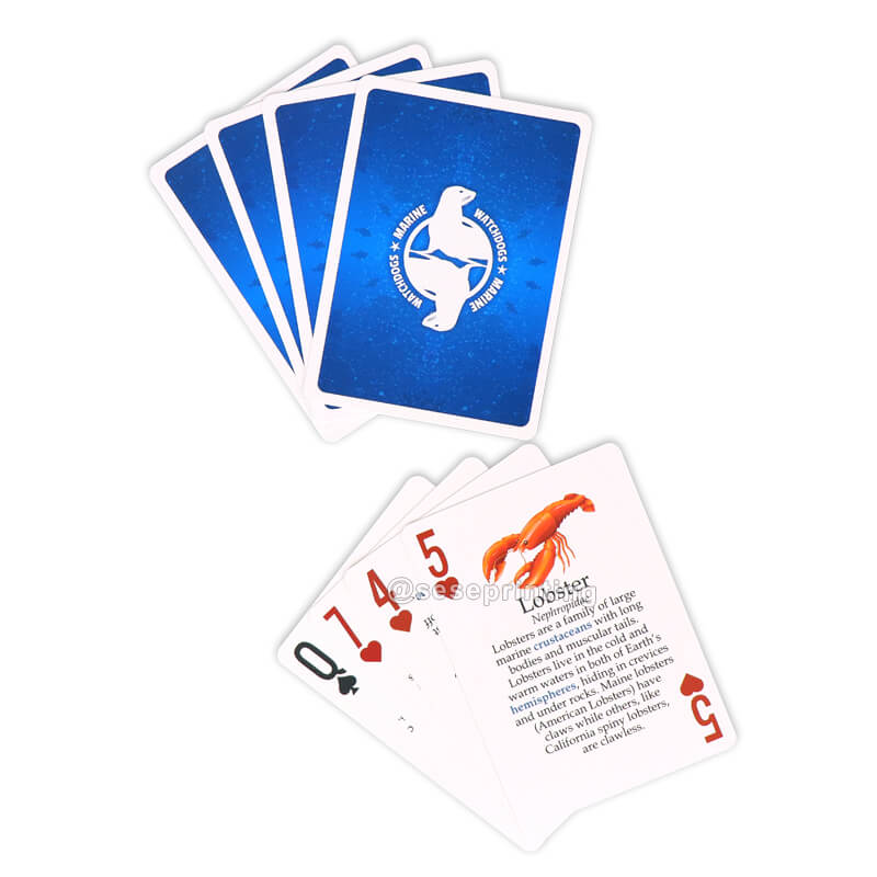 Custom Printed Playing Game Card Poker Card Flashcards Learning for Kids