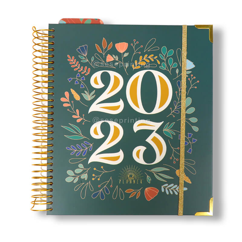 Custom Private Label Hardcover Spiral Binding 2023 Goal Journal Daily Weekly Monthly Planner for Workouts