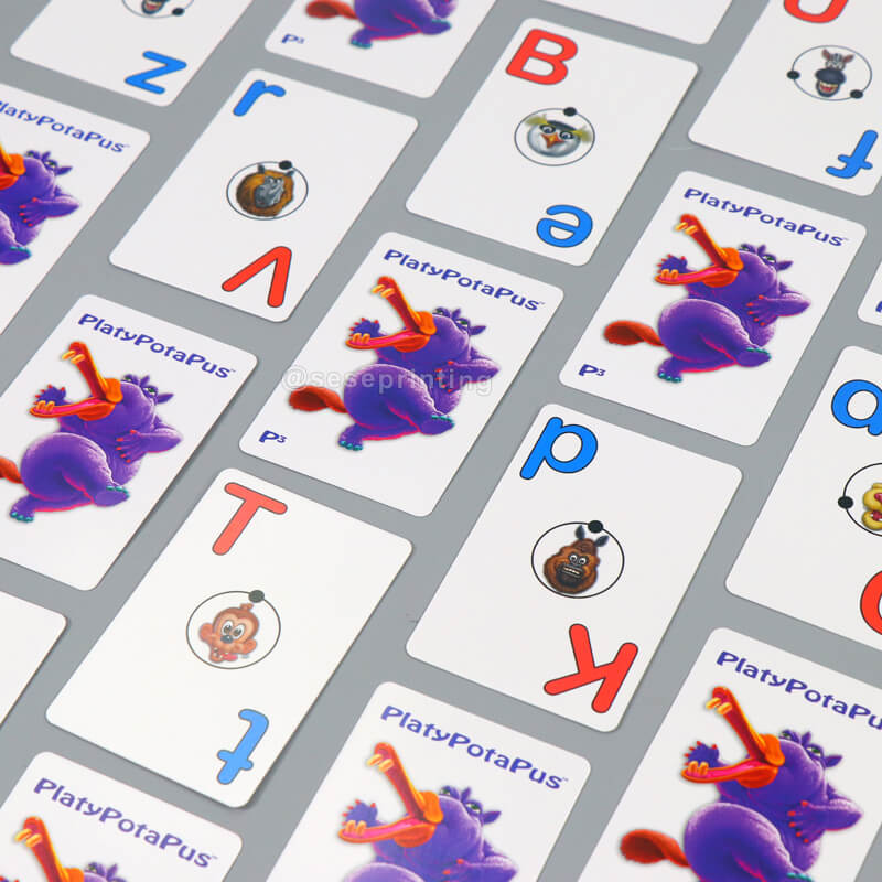 Kids Early Learning Alphabet Cards Custom Printed Flash Cards