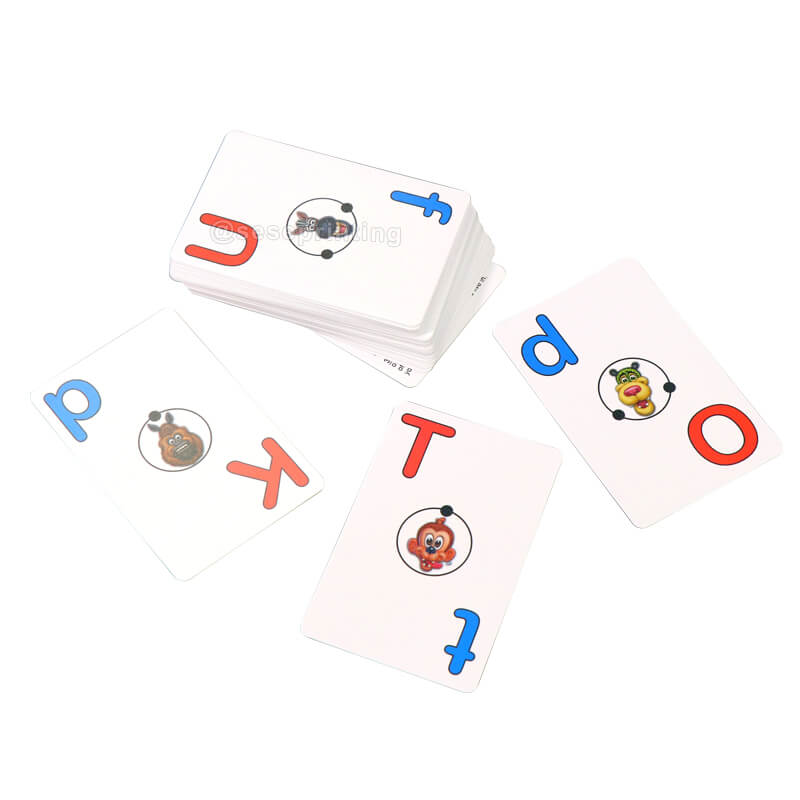 Kids Early Learning Alphabet Cards Custom Printed Flash Cards