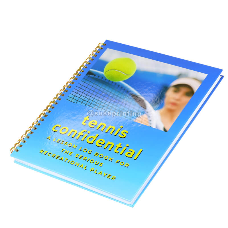Custom Print Notebook Spiral Planner Journal Tennis Lesson Log Book