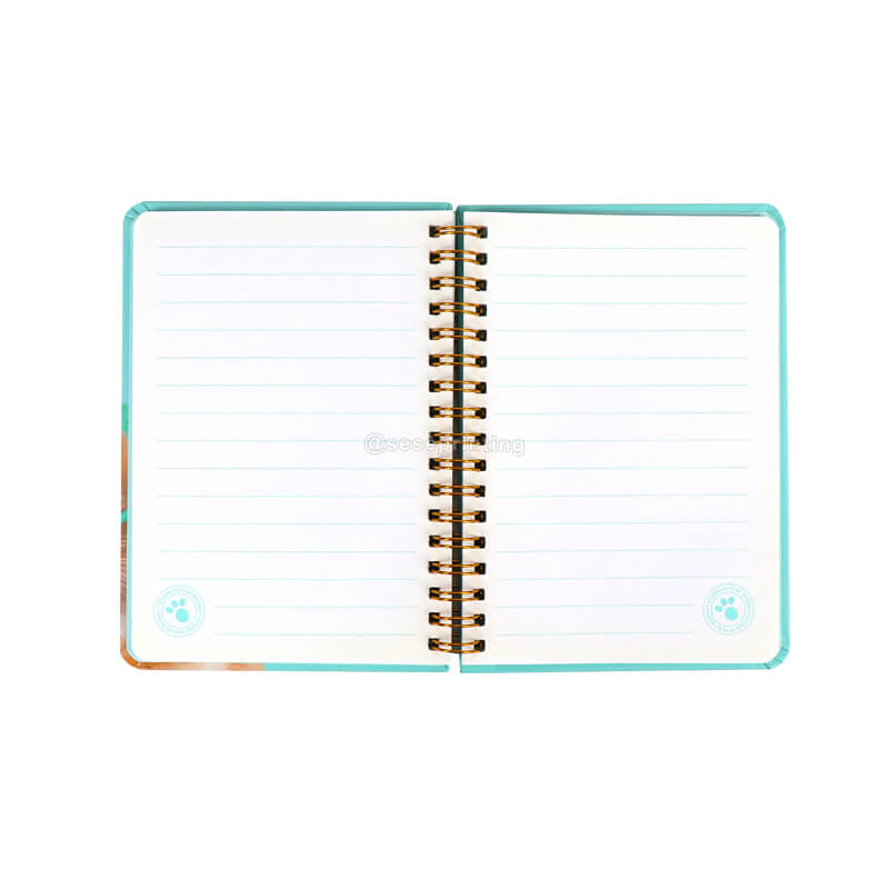 Hardcover Custom Logo Spiral Notebooks Printing Travel Journal Diary