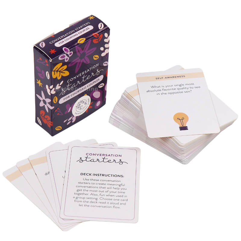 Custom Design Printing Family Conversation Cards Couples Game Card