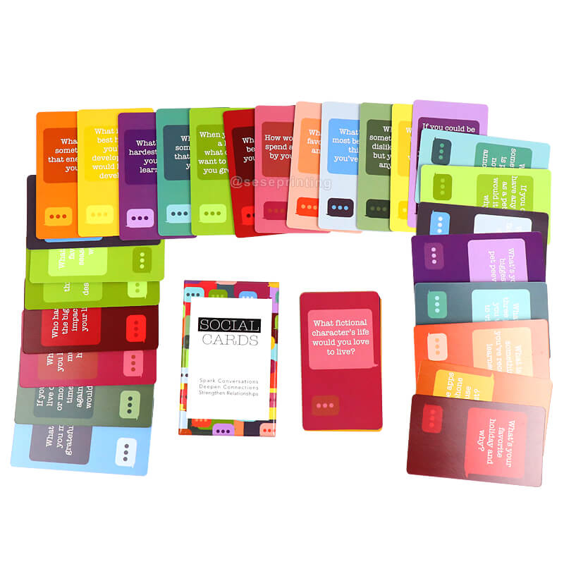 Custom Printing Design Spark Conversation Cards Social Card Game