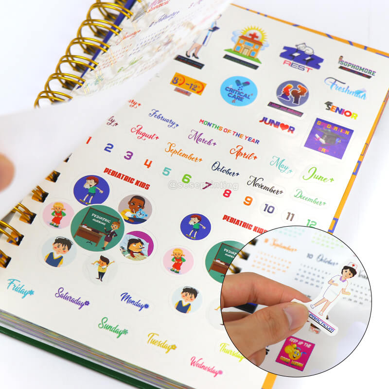 Custom Printing Spiral Notebook Journal Nurse Planner with Sticker