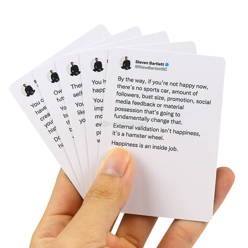 Custom Positive Motivational Card Game Affirmation Card Printing