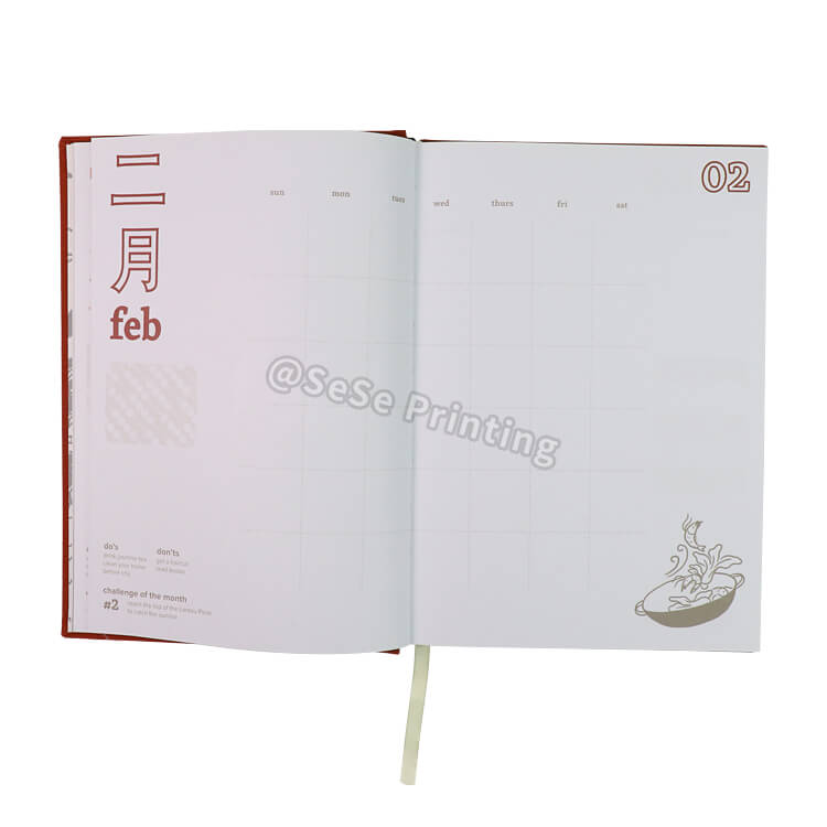 Custom A5 Notebook Printing Fabric Daily Planner Linen Journal