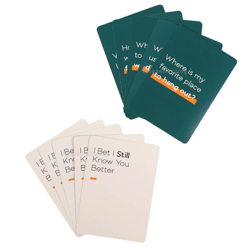 Custom Printing Affirmation Cards Adults Board Game with Chips