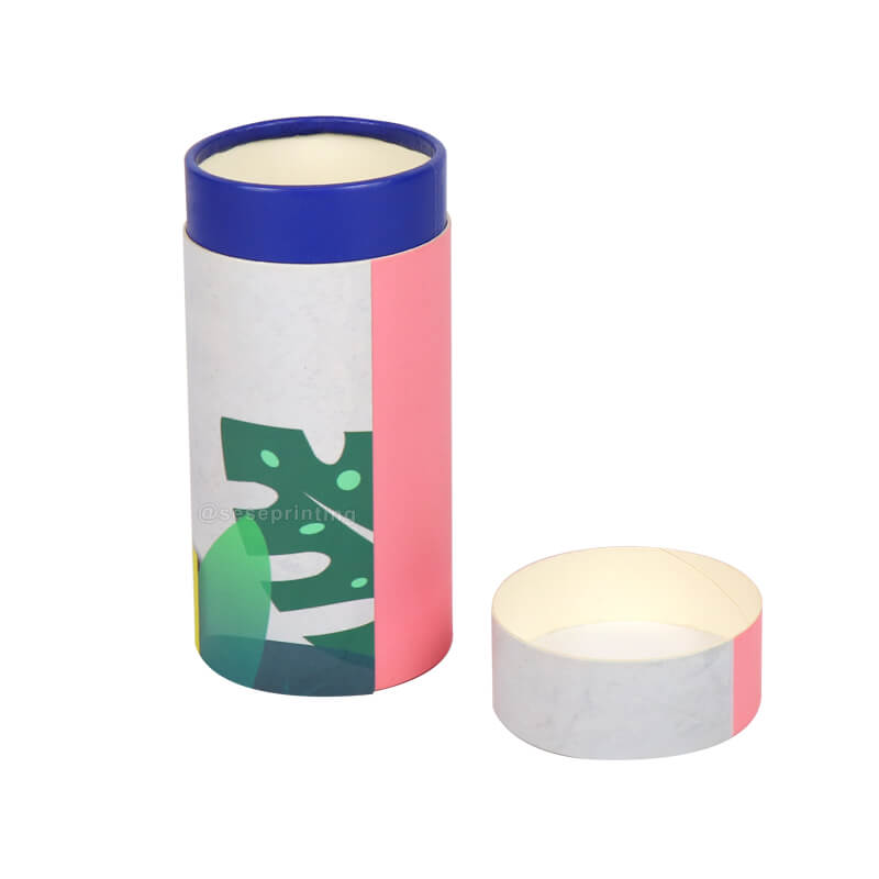 Custom Logo Paper Round Box for Tea Tube Cylinder Gift Box