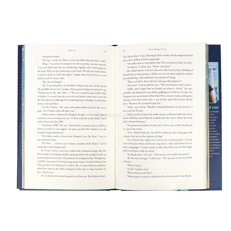 Hardback Novel Custom Book Printing Hardcover with Sprayed Edges