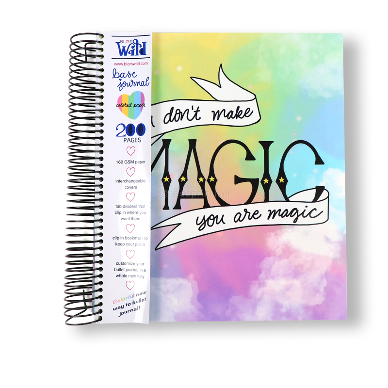 Custom PVC Cover Planner Printing Spiral Notebook Magic Journal