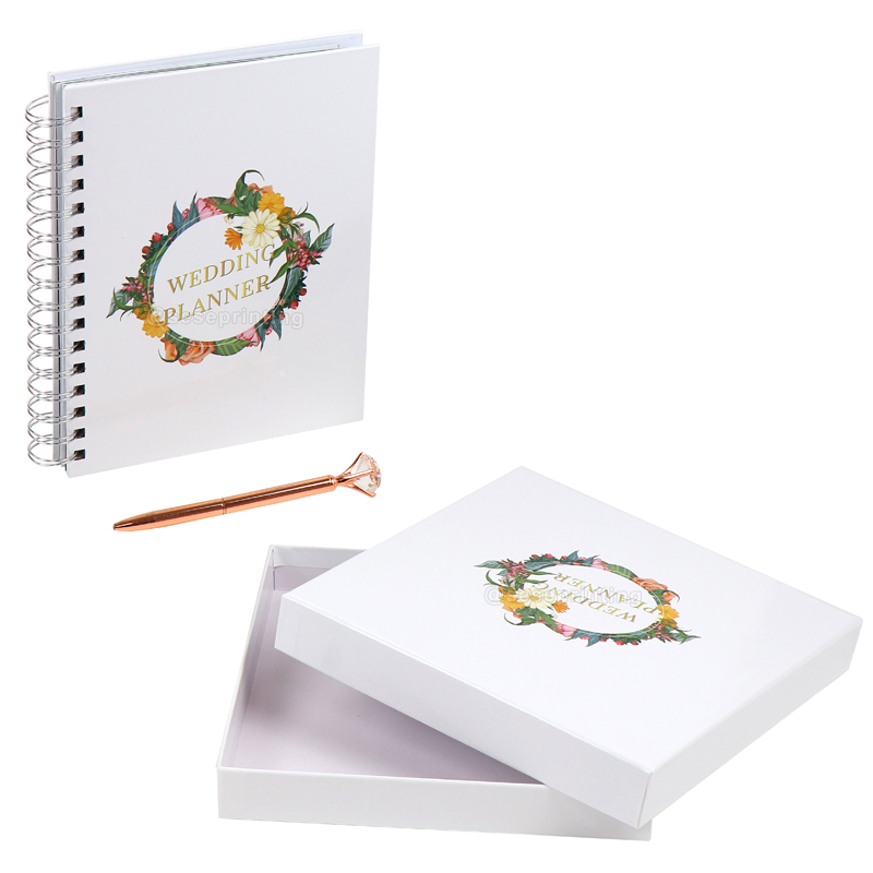 Custom Wedding Planner Printing Hardcover Spiral Journal Vow Book