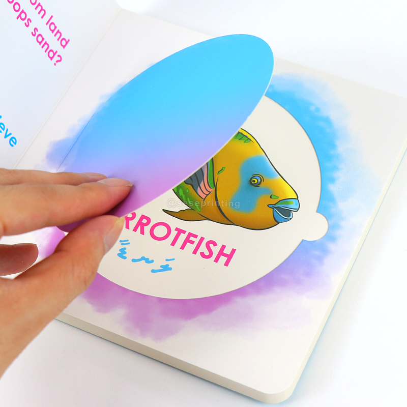 Printing Kids Books Full Color Flaps Book Custom Board Books