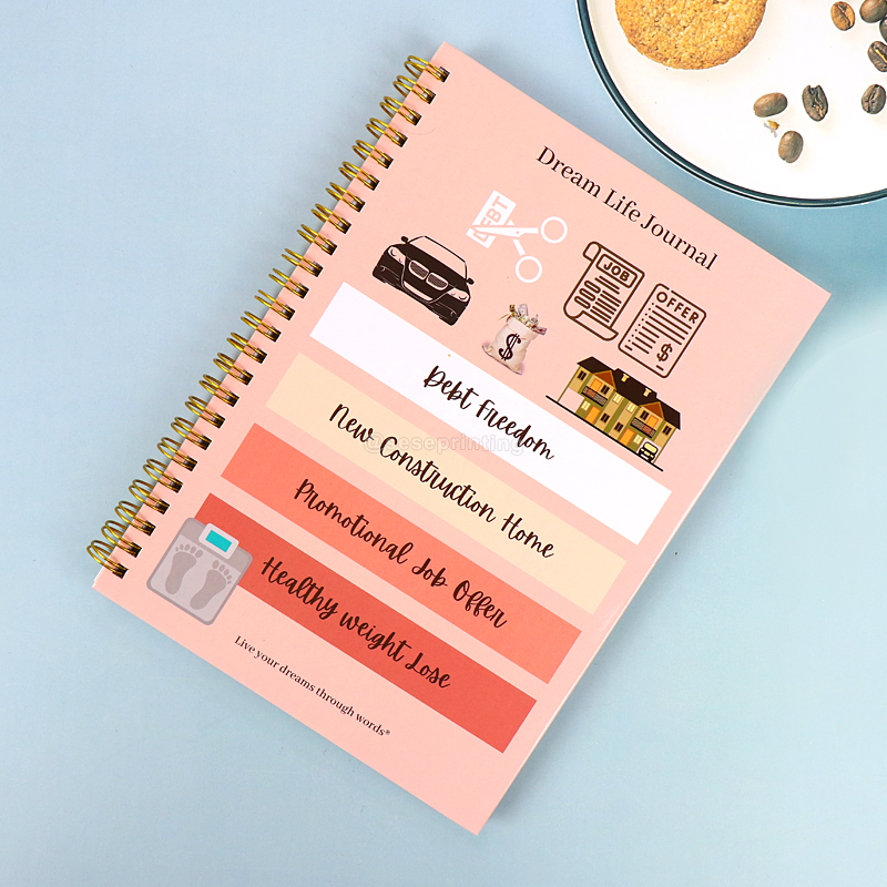 Custom Life Journal Spiral Healthy Weight Loss Planner Printing