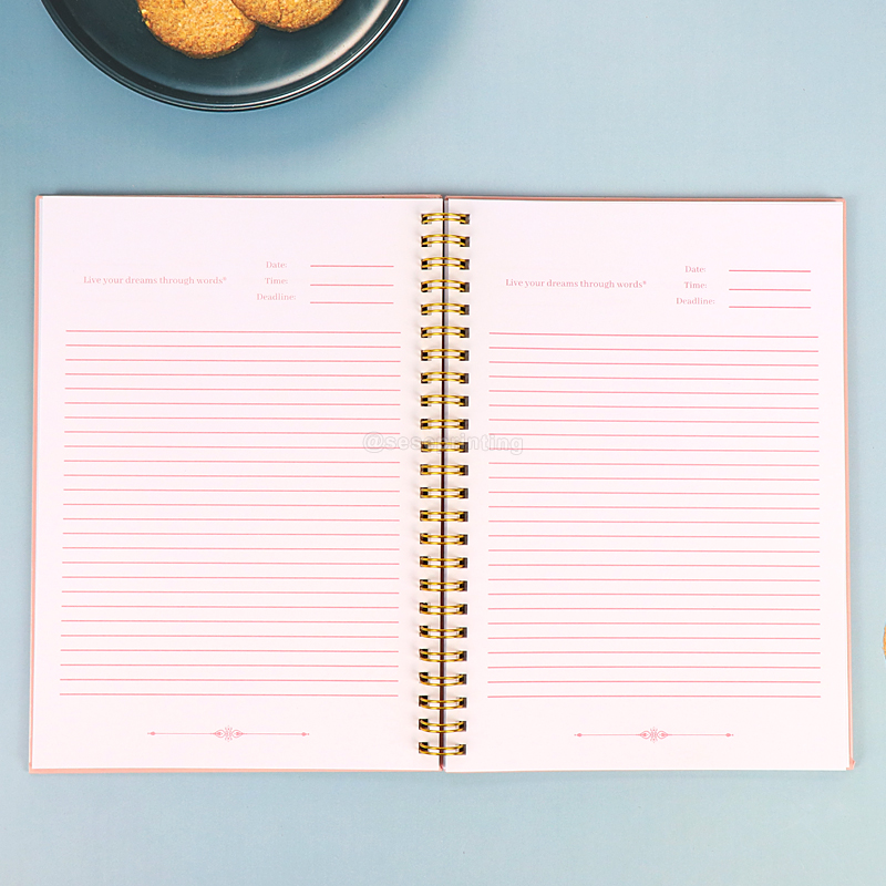 Custom Life Journal Spiral Healthy Weight Loss Planner Printing