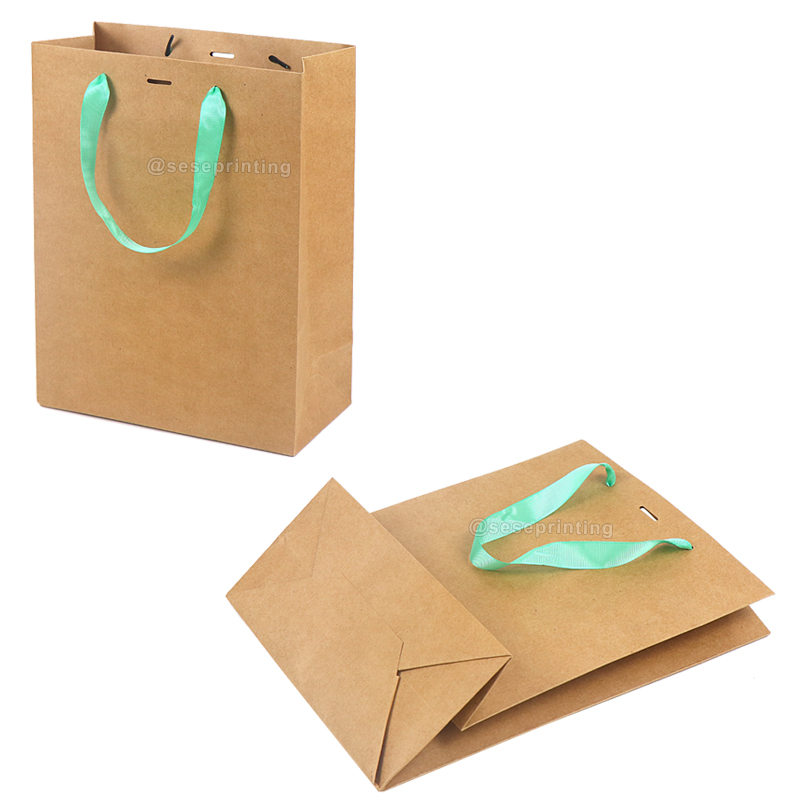 Custom Your Own Logo Kraft Shopping Bags Printed Paper Gift Bag