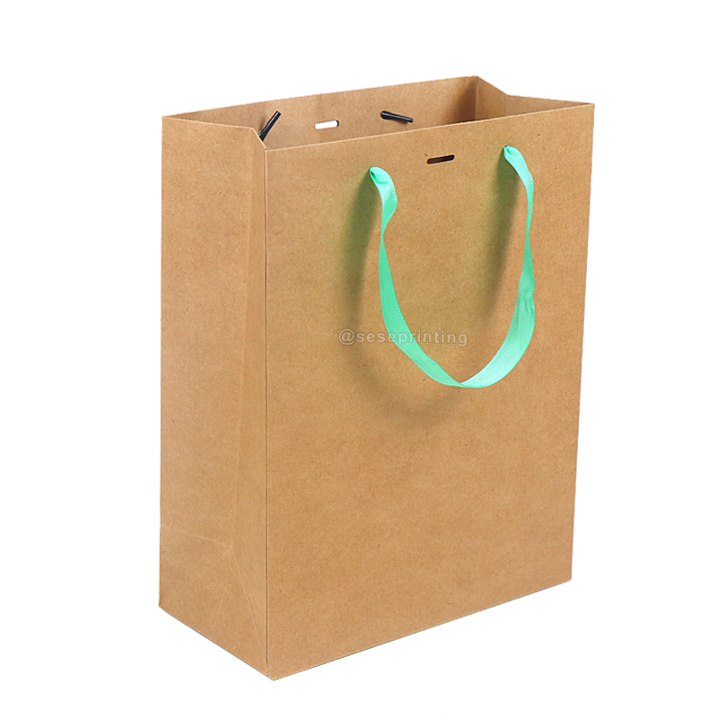 Custom Your Own Logo Kraft Shopping Bags Printed Paper Gift Bag