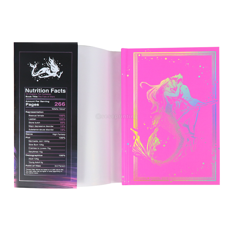 Custom Book Printing Hardcover Laser Foil Cover Sprayed Edges Book