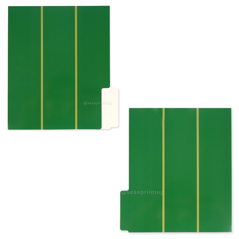 Printing A4 Paper File Folders Custom 1/3 Cut Tabs Glossy Folders