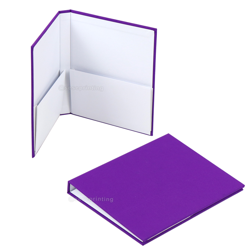 Custom Linen Fabric Cover A4 Presentation Folder with Pockets